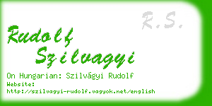 rudolf szilvagyi business card